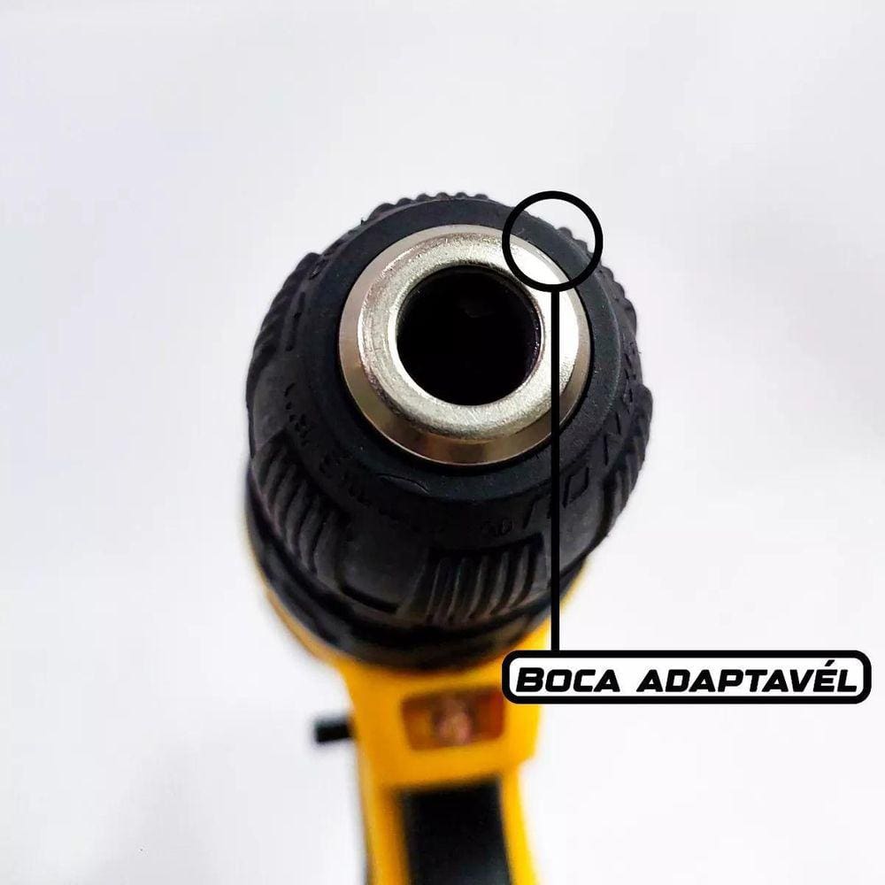 Furadeira Parafusadeira Bivolt 2Baterias Lítio 700Rmp Maleta 18 Pcs