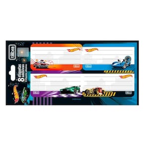 Etiqueta Escolar Adesiva Hot Wheels - Tilibra