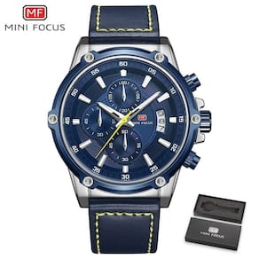Relógio Masculino Mini Focus Mf0175g à Prova D`água Azul