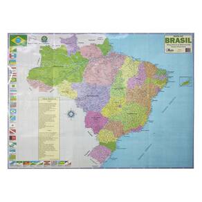 Kit Globo Terrestre Profissional Studio 30cm + Mapa Do Brasil +