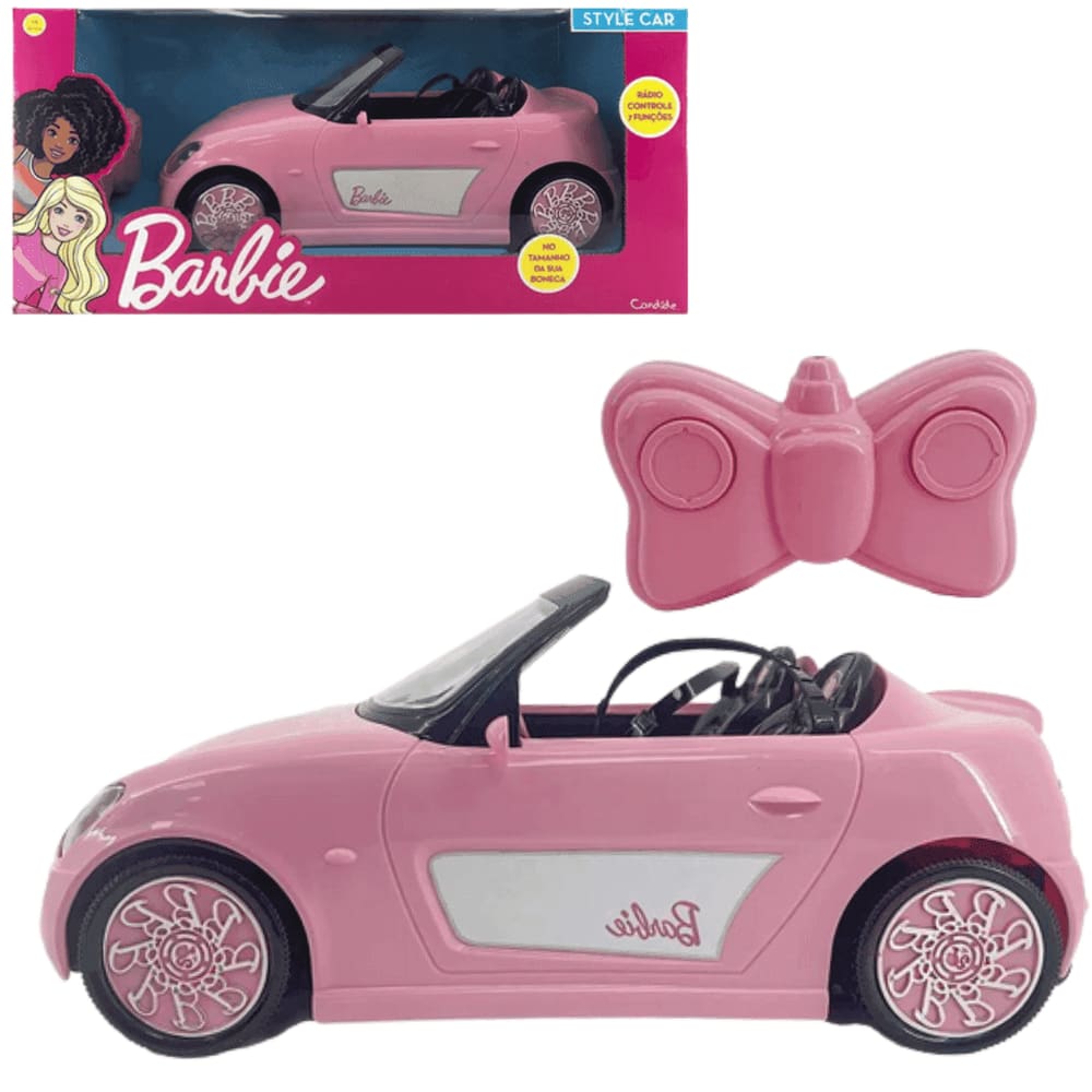 Carrinho Controle Remoto Barbie Deluxe Car - Candide 1860