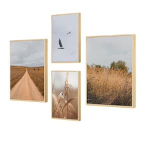 Kit 4 Quadros Com Foto Paisagem Natureza Céu Para Corredor
