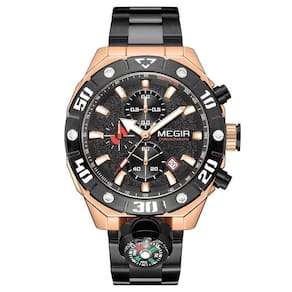 Relógio De Pulso Masculino Megir 2219 à Prova D`água Ouro Rosa