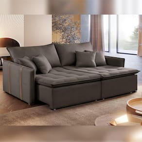 Sofá Cama 200cm em Madeira Eucalipto Detroid Yescasa Marrom
