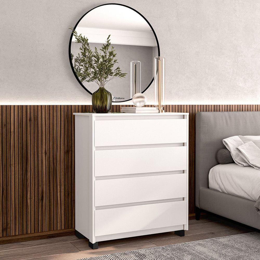 Cômoda 4 Gavetas Coimbra Branco