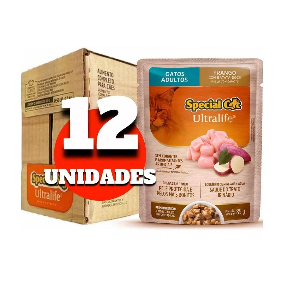 Caixa com 12 Un Special Cat Sache Adulto Frango 85g
