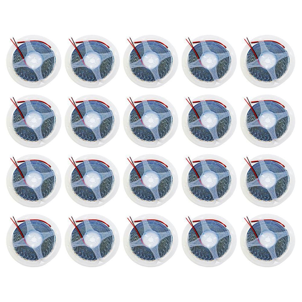 Kit C/ 10 Fita Led C/ Fonte 2835 5M 120 12v Ip20 10w 3000K