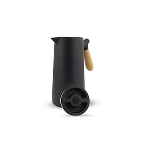 Garrafa Térmica Para Café 1 Litro Cabo De Madeira