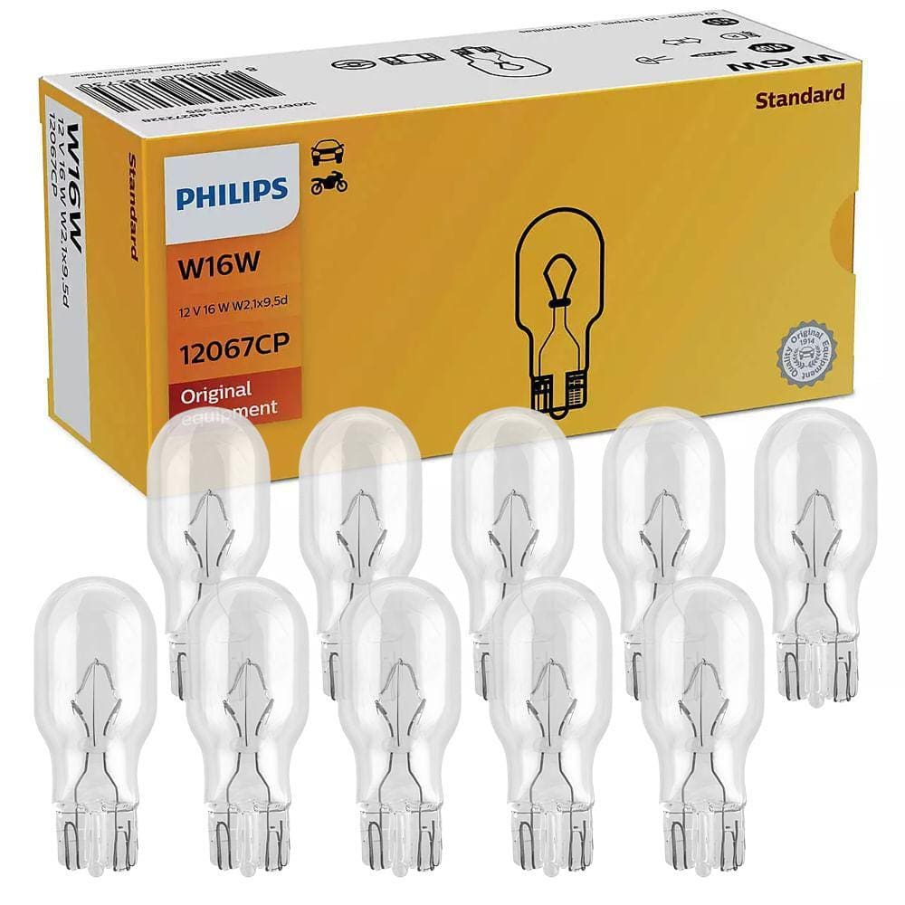 10 Lâmpada Philips Standard 12v 16w Interna Sinalização