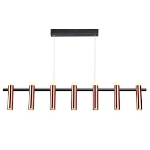Pendente 105cm x 20cm 3000K Tubi Bella Iluminação Cobre