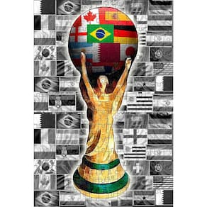 Quebra-cabeça Taça da Copa do Mundo 2022 de 300 peças em mdf