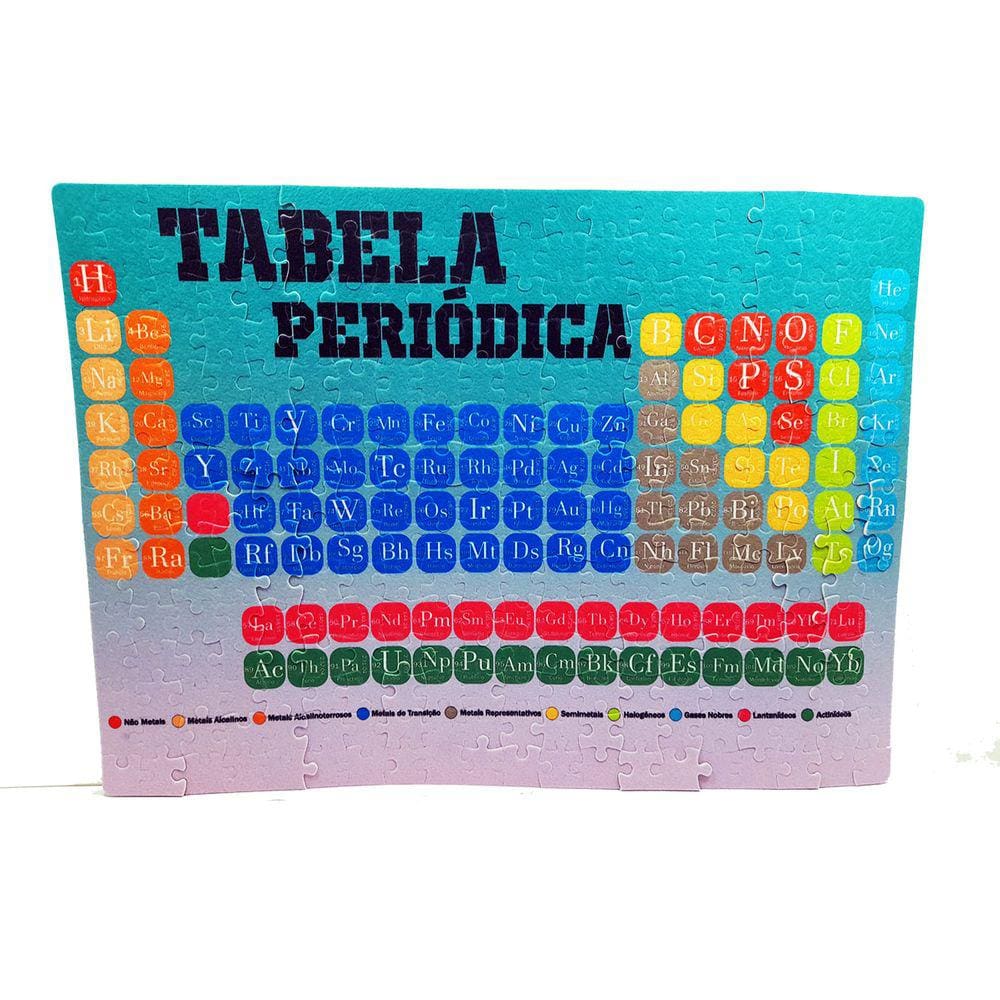 Quebra cabeça Tabela periódica em MDF madeira de 500 peças