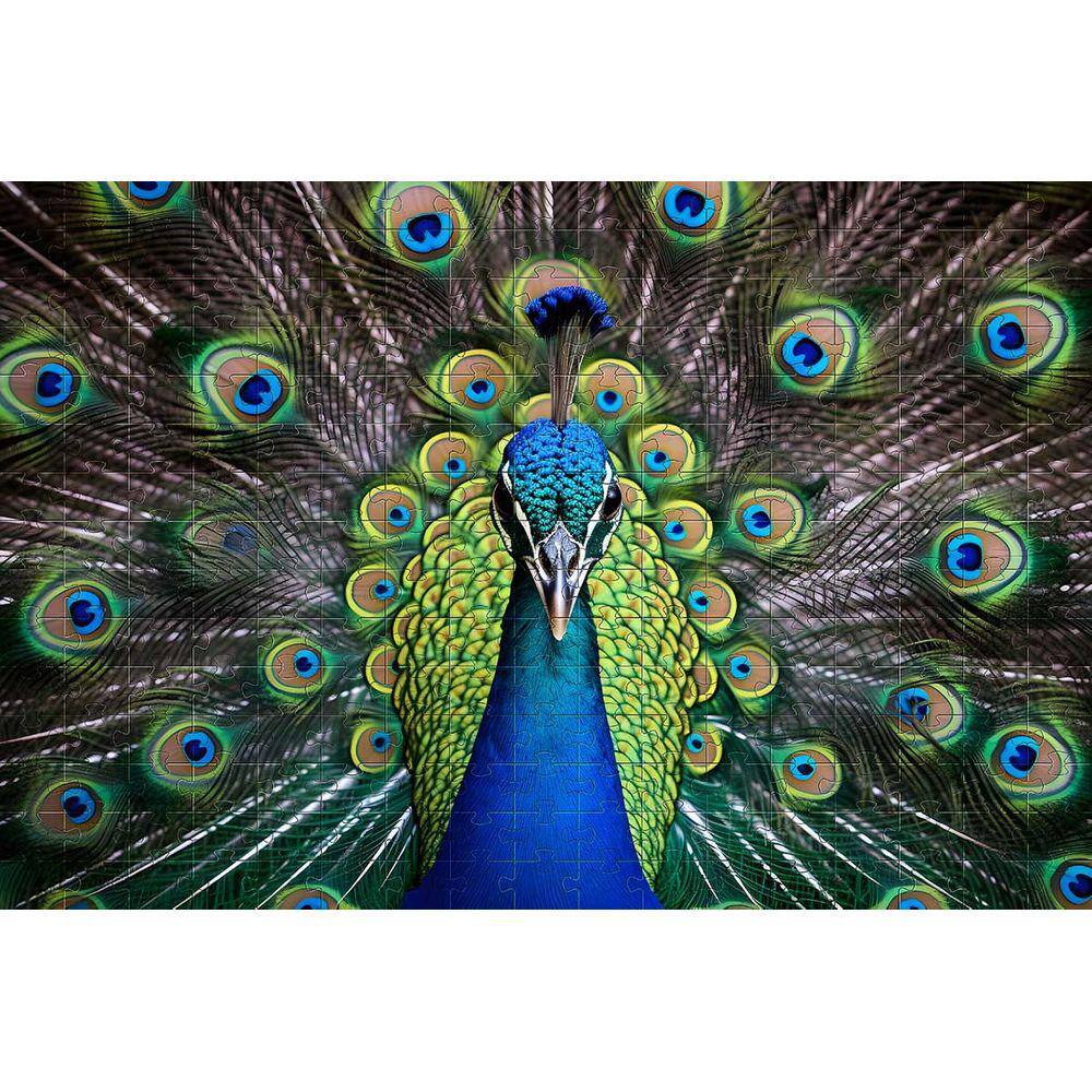 Quebra-Cabeça em MDF Majestoso Pavão 500 peças