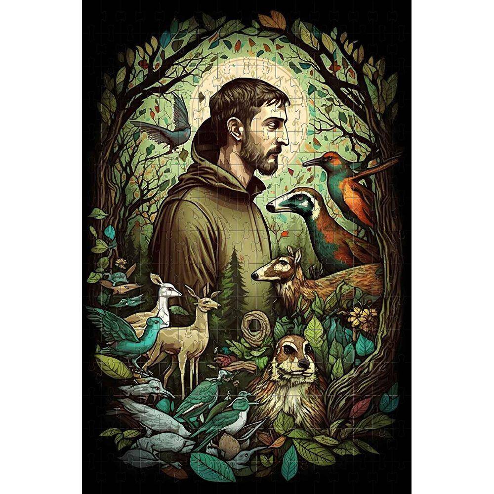 Quebra-Cabeça Religioso São Francisco de 500 peças em MDF