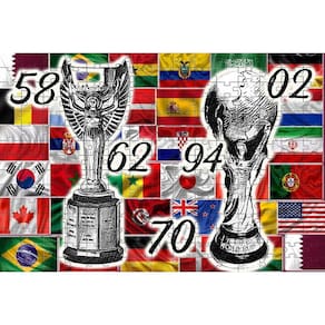 Quebra-cabeça em MDF Taça da Copa do Mundo 2022 É nossa de 500 peças