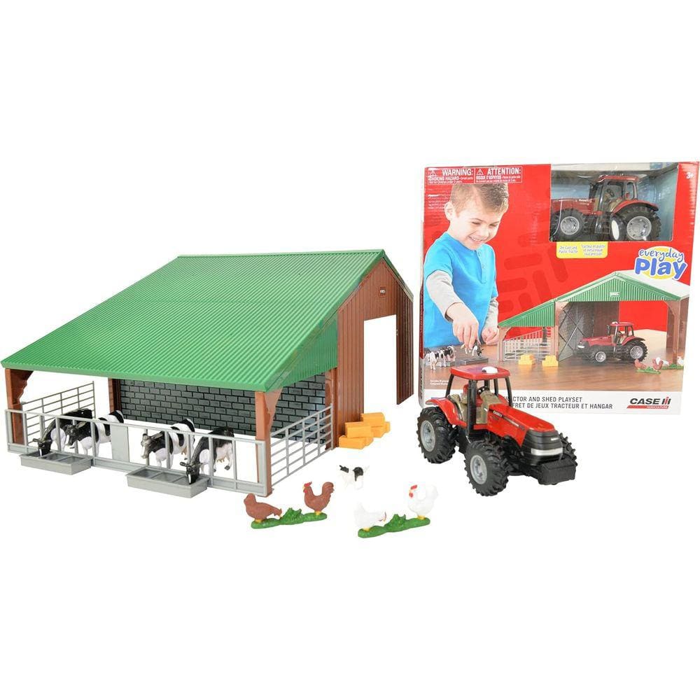 Playset Fazenda Com Animais, Celeiro e Trator 305 1/32