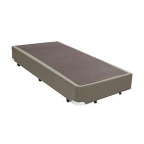 Base Box Solteiro Sintético Bege - 30x88x188