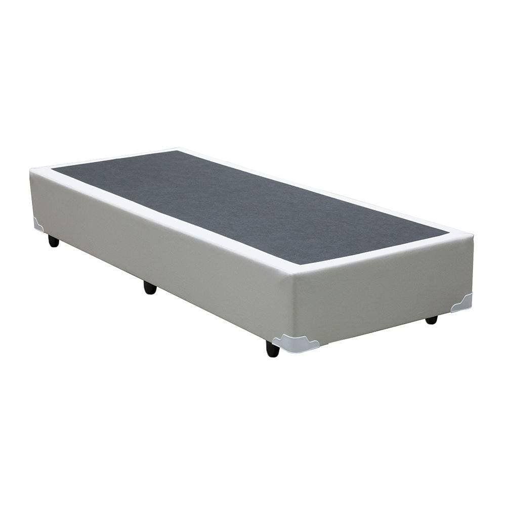 Base Box Solteiro Sintético Branco - 30x78x188