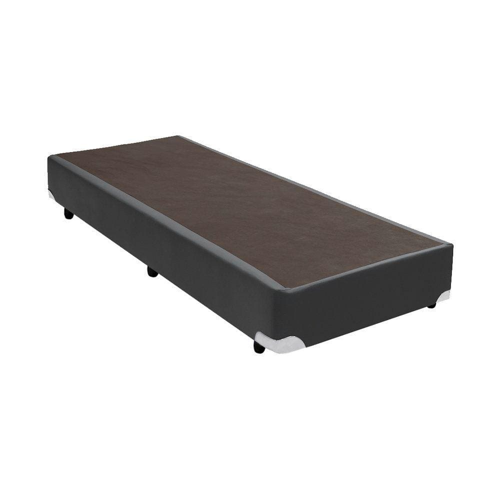 Base Box Solteiro Sintético Marrom - 30x78x188