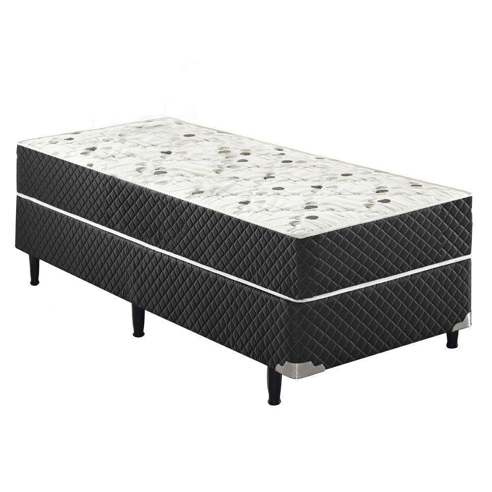 Cama Box Conjugado Solteiro Espuma Ortopédica - 41x78x188cm:Branco