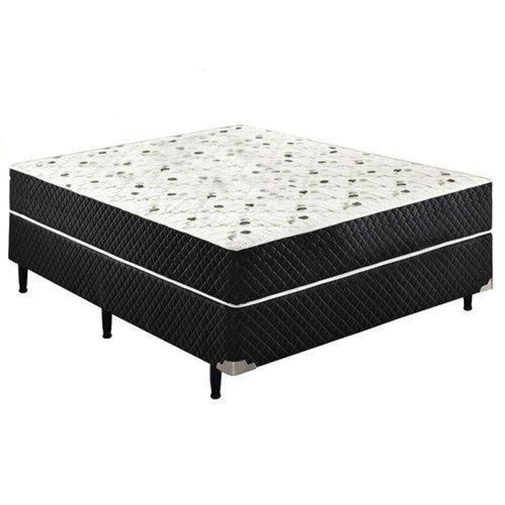 Cama Box Conjugado Casal Molas Bonnel - 41x138x188cm:Branco
