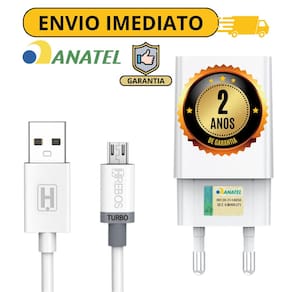 Carregador Turbo Hrebos + Cabo - Motorola Moto E, G, X