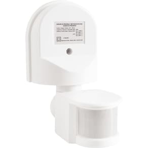 Sensor De Presença 360° Articulado Para área Semi Aberta Bivolt Com Fotocélula Branco