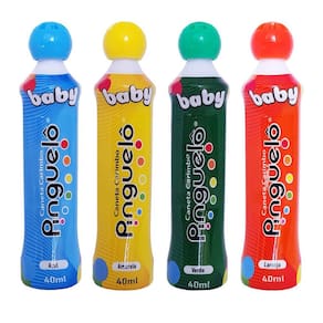 Kit 4 Caneta Carimbo Pinguelô Baby De 40ml - Canetas Pedagóg
