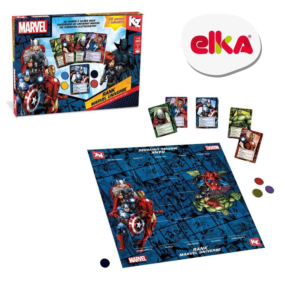 Jogo de Cartas - Marvel - Os Vingadores - Rank - 2 Jogadores ou Mais - Elka