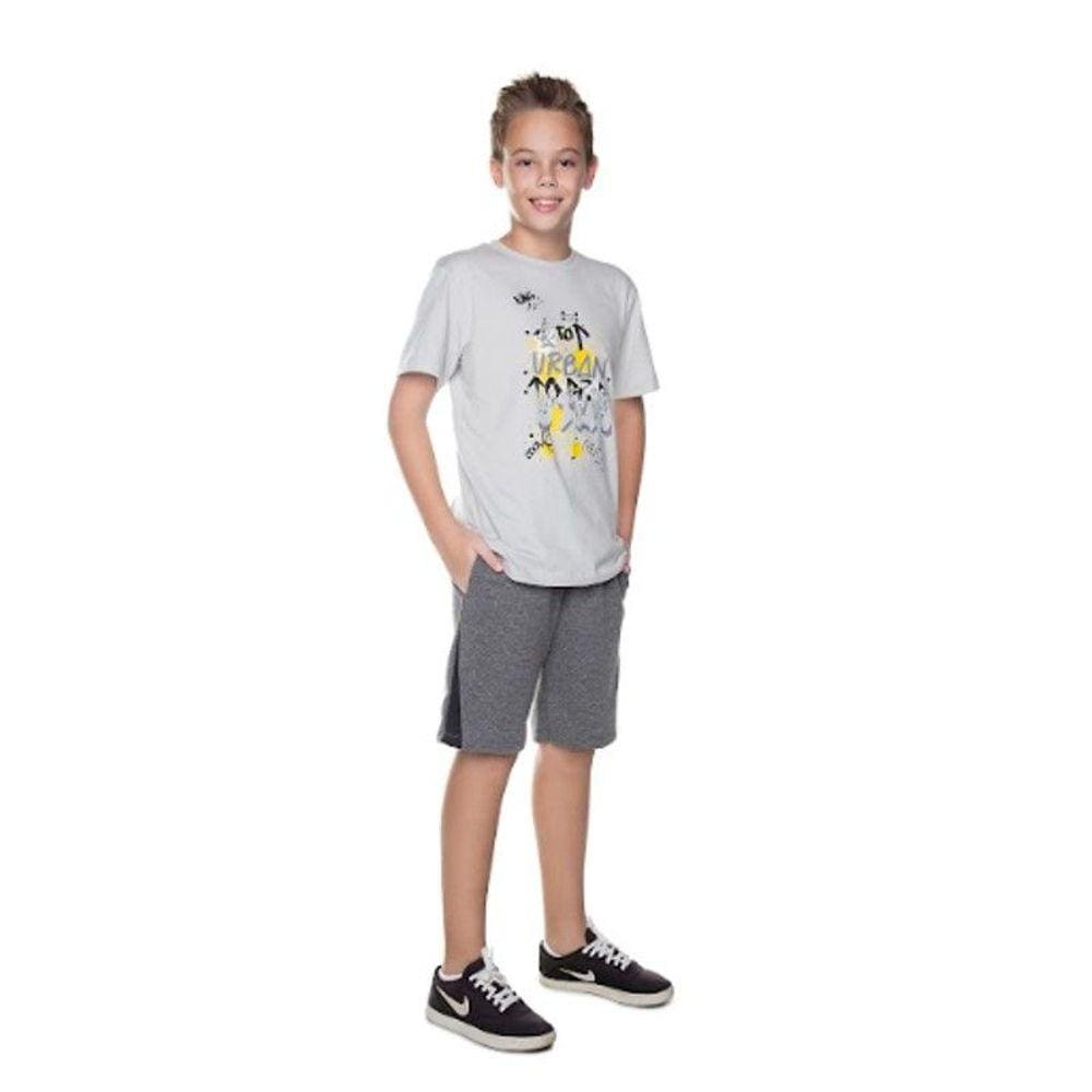 Conjunto manga curta bermuda moletinho Have Fun