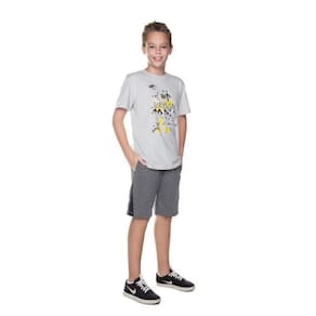Conjunto manga curta bermuda moletinho Have Fun