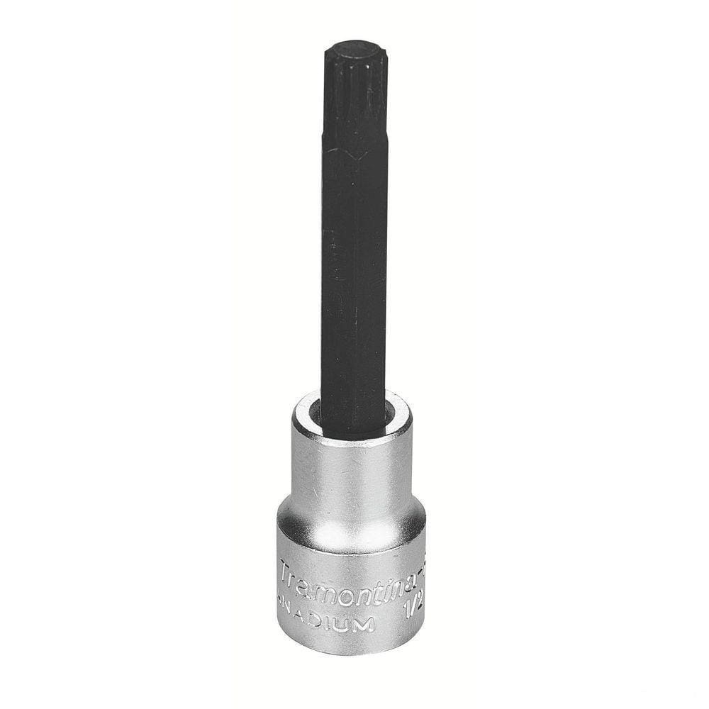 Soquete Em Aço Cromo Vanádio Ponta Multidentada Longa 10 Mm - Encaixe 1/2” Tramontina Pro Tramontina