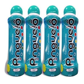 Kit 4 Marcador Bingo De Caneta Carimbo Pinguelô 80ml Azul