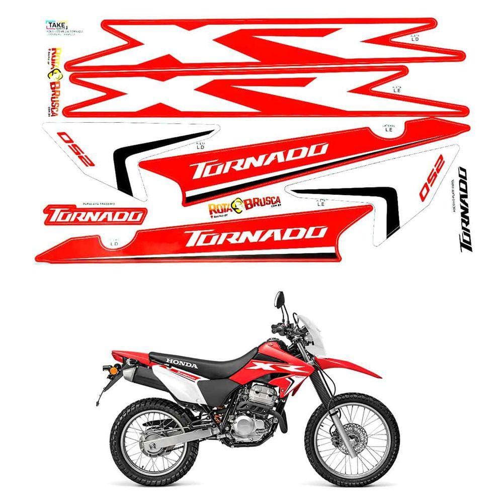 Kit Adesivos Take Honda Xr 250 Tornado 2000 a 2008