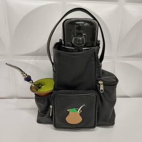 Mateira Personalizada Couro Cor Preta - Coutre Bolsas