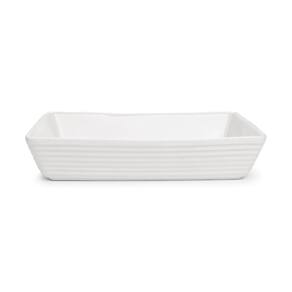 Assadeira Cerâmica Retangular Branco 33cm - A\CASA
