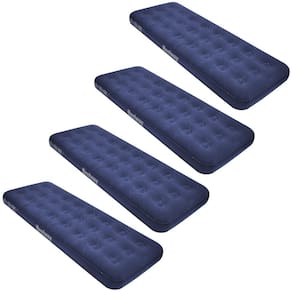 4x Colchao Inflavel Solteiro p Dormir Bestway Azul até 150kg