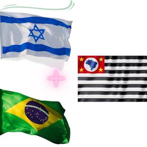 Kit 3 Bandeiras - Brasil + Israel + São Paulo - 150 X 90