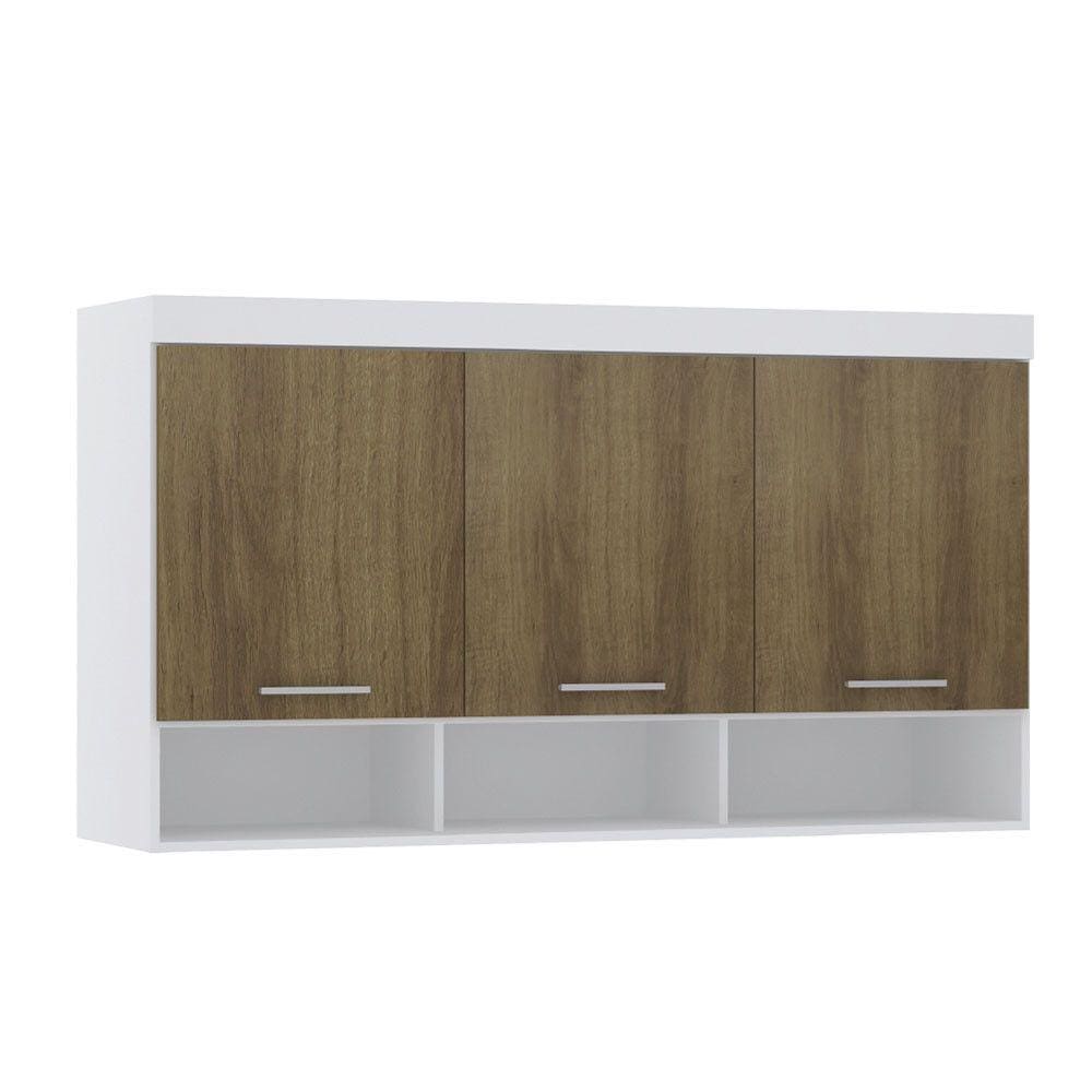 Armário Aéreo Maleiro Modulado 145cm 3 Portas Alpes Luciane Móveis