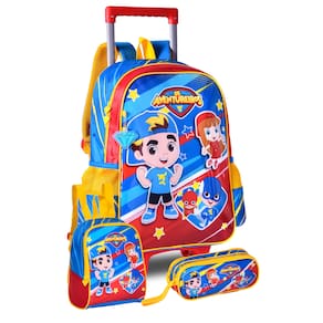 Kit Mochila de Rodinhas Os Aventureiros Lancheira Estojo