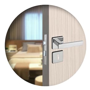 Fechadura Para Porta Externa Roseta Concept 412 Cromada Pado 40mm