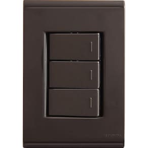 Conjunto 4x2 Com 3 Interruptores Simples 10 A 250 V Tramontina Liz Grafite Tramontina