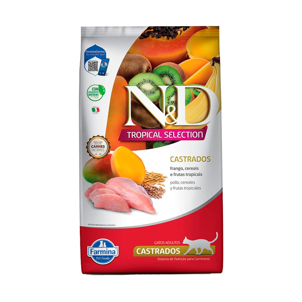 Ração N&D Tropical Selection para Gatos Castrados Frango 1,5kg