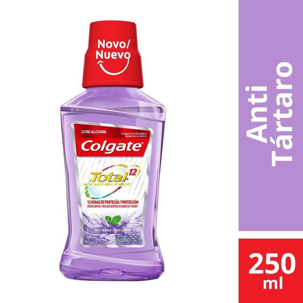 Enxaguante Bucal Colgate Total 12 Zero Álcool Anti-Tártaro 250ml