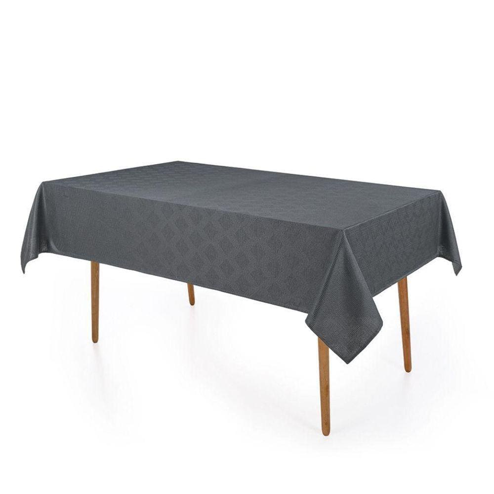 Toalha de Mesa Retangular 12 Lugares Karsten Grafite