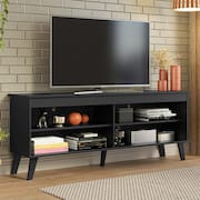 Rack para TV até 65 Polegadas com Pés Preto Turim Madesa