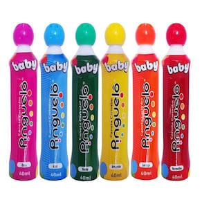 Kit 12 Caneta Carimbo Pinguelô Baby De 40ml - Diversas Cores