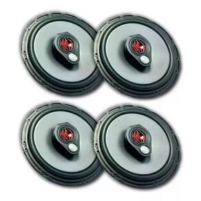 Kit 4 Alto Falante Triaxial Bomber Universal BBR 50W Rms 6 Pol 4 Ohms