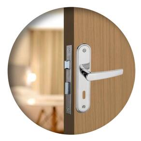 Fechadura Para Porta Interna Quarto Espelho Concept 408 Cromada Pado 40mm