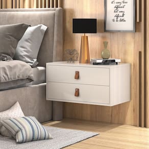 Unic 60cm: Mesa Canto Quarto 2 Gavetas Off White